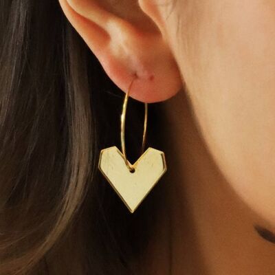 All Heart Hoop Earrings_Gold plate hoops