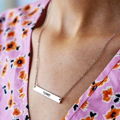 All Yours Personalised Word Necklace_gold plate