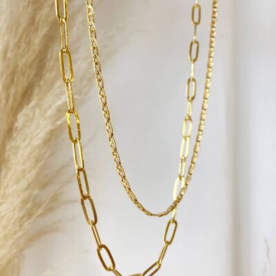 Ava Double Strand Layered Necklace