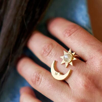 Destiny Moonstone Moon Ring