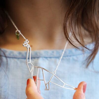 Dino-Mighty Dinosaur Necklaces_Pterodactyl Silver Plate