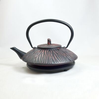 Shimauma 1.0l cast iron teapot red-black