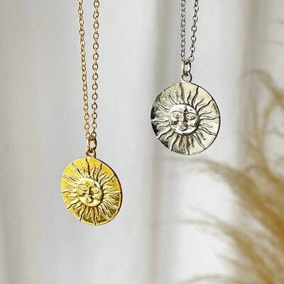 Helios Sun Necklace_Gold plate