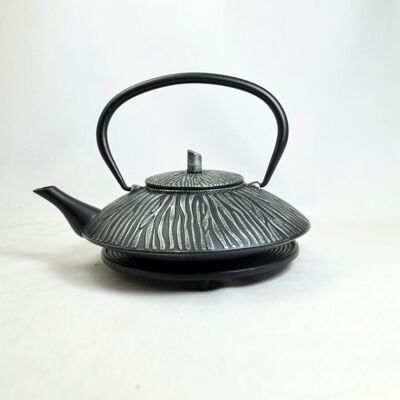 Shimauma 1.0l cast iron teapot silver black
