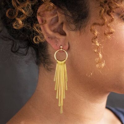 Radial - Statement Earrings_Gold plated studs