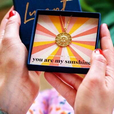 You Are My Sunshine- Sun Necklace_Gold plate
