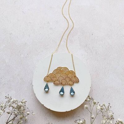 You Cannot Be Cirrus Cloud Necklace_Gold plate