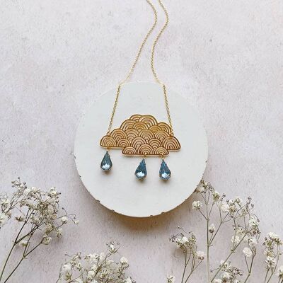 You Cannot Be Cirrus Cloud Necklace_Gold plate