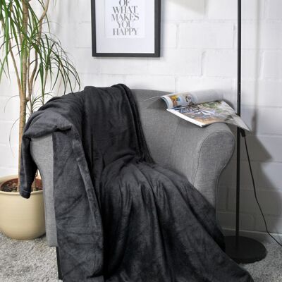 Living & sleeping blanket CoralFleece 150x200cm anthracite