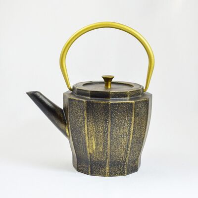 Samo cast iron teapot 1.0l black gold