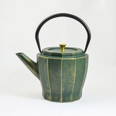 Samo cast iron teapot 1.0l green-gold