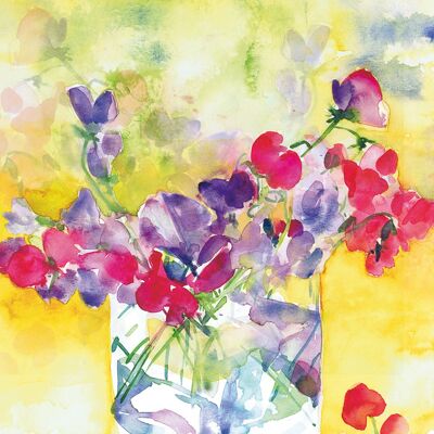 Sweet Peas Greetings Card