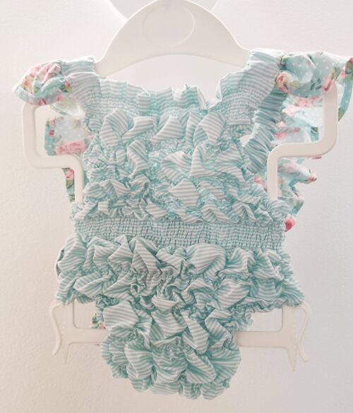 Flowers Baby Frilled Swimsuit