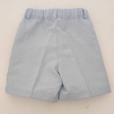 Pantaloncini blu Oxford