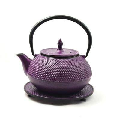 Arare cast iron teapot 1.2l purple