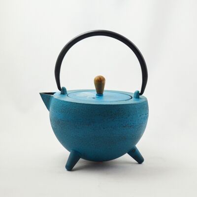 Pop 1.0l cast iron teapot light blue