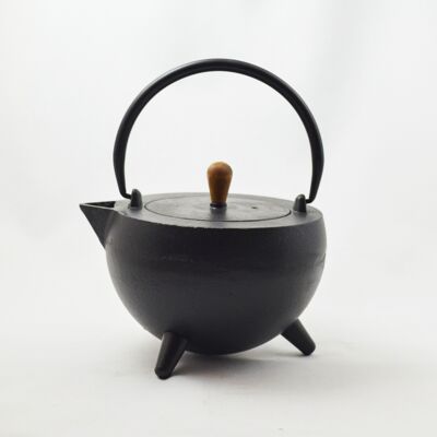 Pop 1.0l cast iron teapot black