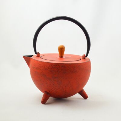 Pop 1.0l cast iron teapot red