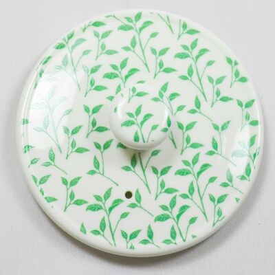 Lid porcelain tea leaf
