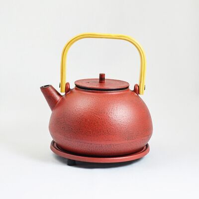 Mubing cast iron teapot 0.8l red
