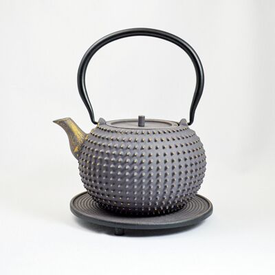 Mu cast iron teapot 1.2l gray gold