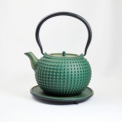Mu cast iron teapot 1.2l green gold