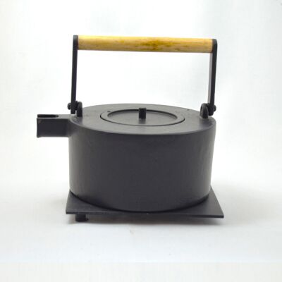 Maki 1.0l cast iron teapot black