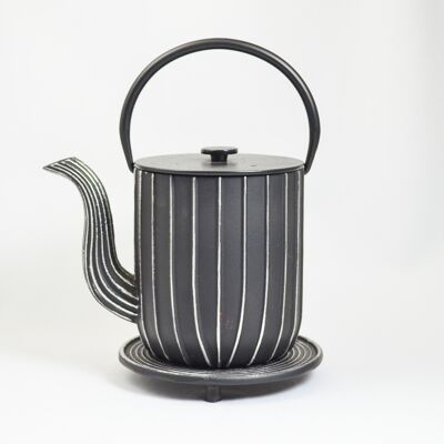 Mariage cast iron teapot 1.0l black silver