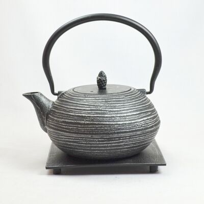 Mo Yo cast iron teapot 1.2l black-silver