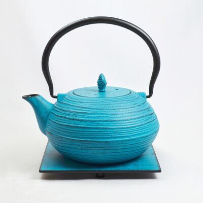 Mo Yo cast iron teapot 1.2l light blue