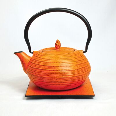 Mo Yo cast iron teapot 1.2l orange
