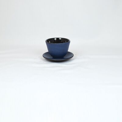 Eisencup 0.15l with saucer round blue