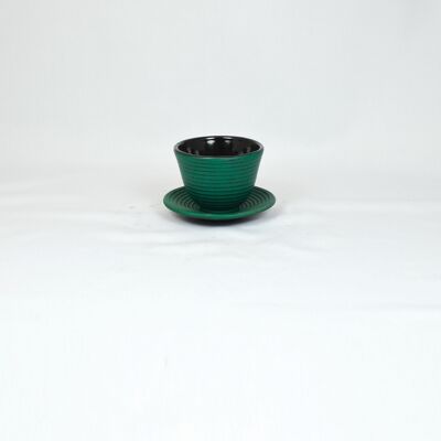Eisencup 0,15l avec soucoupe ronde verte