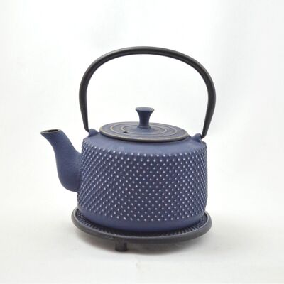 Kohsi 0.8l cast iron teapot blue-silver