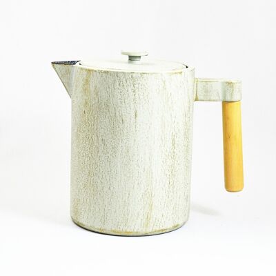 Kohi cast iron teapot 1.2l white gold