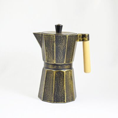 Kafei cast iron teapot 0.8l black gold
