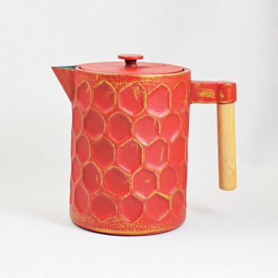 Kabo cast iron teapot 1.2l chili gold