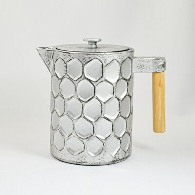 Kabo cast iron teapot 1.2l silver black