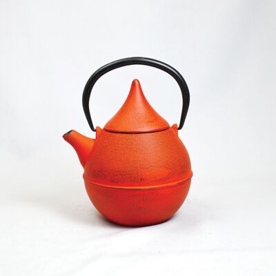 Bo cast iron teapot 0.7l orange without saucer