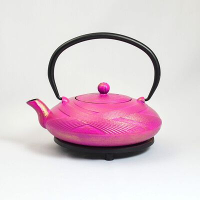 Hqui 0.8l cast iron teapot purple-gold