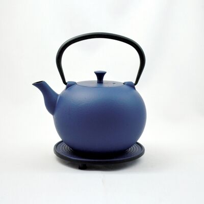 Tama cast iron teapot 1.0l blue