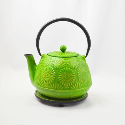 Hani 1.2L Cast Iron Teapot Light Green-Castcard