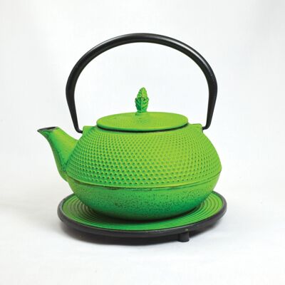 Arare cast iron teapot 1.2l light green