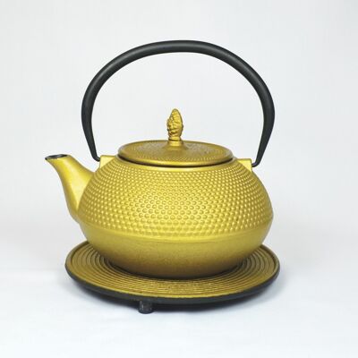 Théière fonte Arare 1,2l or