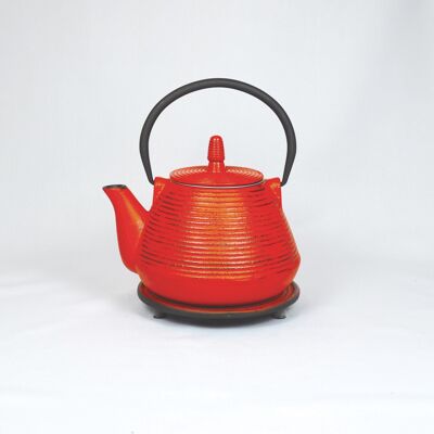 So Matsu cast iron teapot 1.0l crimson