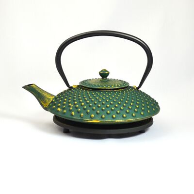 Kambin cast iron teapot 1.0l green gold