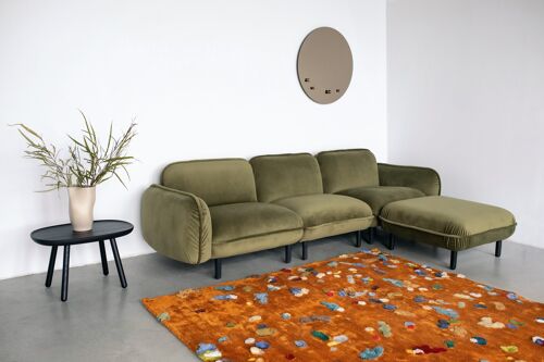 Bean Sofa 3-seater,  Textum Avelina velour fabric