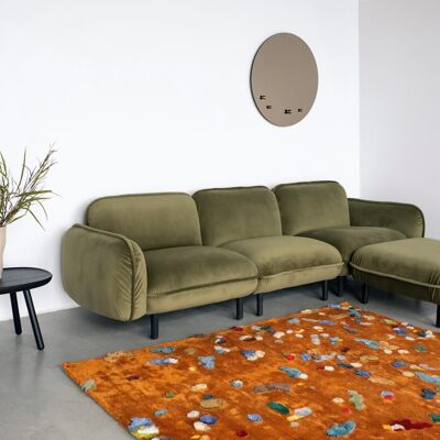 Bean Sofa 3-Sitzer, Veloursstoff Textum Avelina