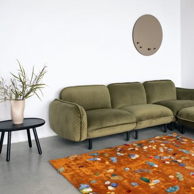 Bean Sofa 3-seater,  Textum Avelina velour fabric