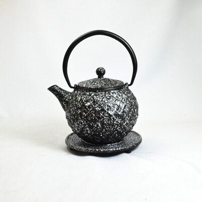 Daiya cast iron teapot 0.8l silver black w.